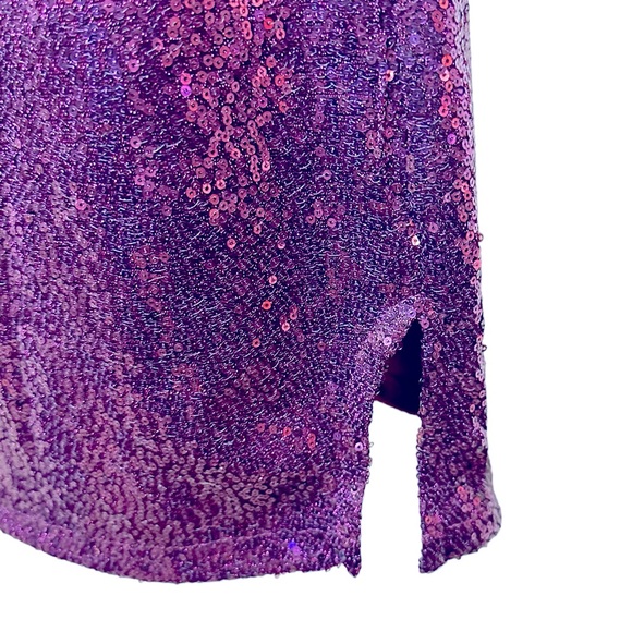 Betsey Johnson Plum Sequin Dress NWT Size 8 - Picture 9 of 17